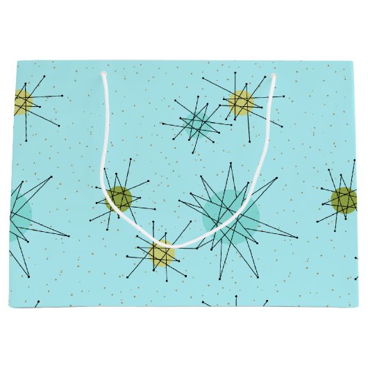 Robin's Ei Blue Iconic Atomic Sternexplosion Gesch Große Geschenktüte (Vorderseite)