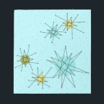 Robin's Ei Blue Iconic Atomic Sternexplosionen Not Notizblock<br><div class="desc">Dieses Robin’s Ei Blue Iconic Atomic Sternexplosionen Notepad Muster verfügt über die ikonischen atomaren Sternexplosionen. Das ist richtig! Die alte Schule, robinfarbener Hintergrund mit goldenen Falten ist der perfekte Hintergrund für die lebendigen, türkisfarbenen, beruhigenden Sellerie und die kitschigen Birnen-grünen Kreise. Die Farbflecken sind sporadisch in verschiedenen Größen platziert, mit überlegenen...</div>