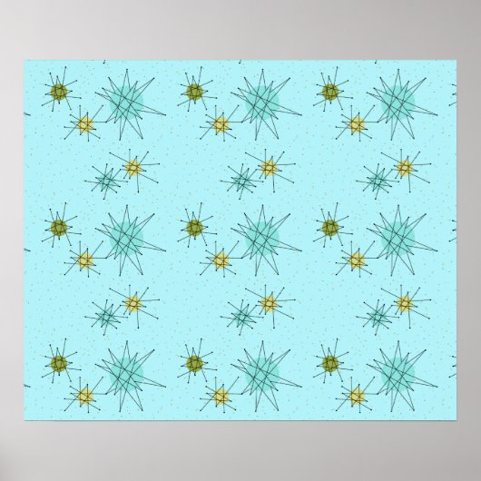 Robin's Ei Blue Iconic Atomic Sternexplosionen Pos Poster (Vorne)