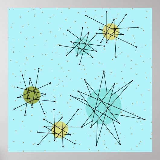 Robin's Ei Blue Iconic Atomic Sternexplosionen Pos Poster (Vorne)