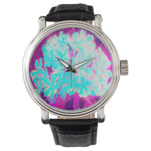 Robin's Ei Blue Peppermint Drehung Phlox Blume Armbanduhr