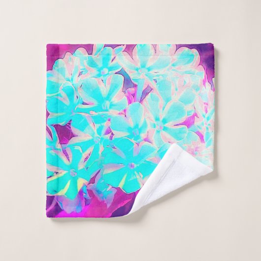 Robin's Ei Blue Peppermint Drehung Phlox Blume Badhandtuch Set (Waschlappen)