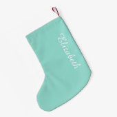 Robin's Ei Blue Solid Farbe Kleiner Weihnachtsstrumpf (Rückseite (Hängend))