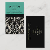 Robins Ei-Damast Visitenkarte (Vorne/Hinten)