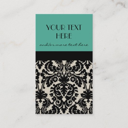 Robins Ei-Damast Visitenkarte (Vorderseite)