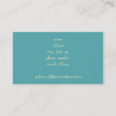 Robins Ei-Damast Visitenkarte (Rückseite)