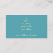 Robins Ei-Damast Visitenkarte (Rückseite)