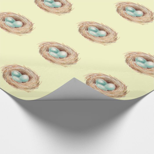 Robins Ei-Nest-Packpapier Geschenkpapier (Ecke)