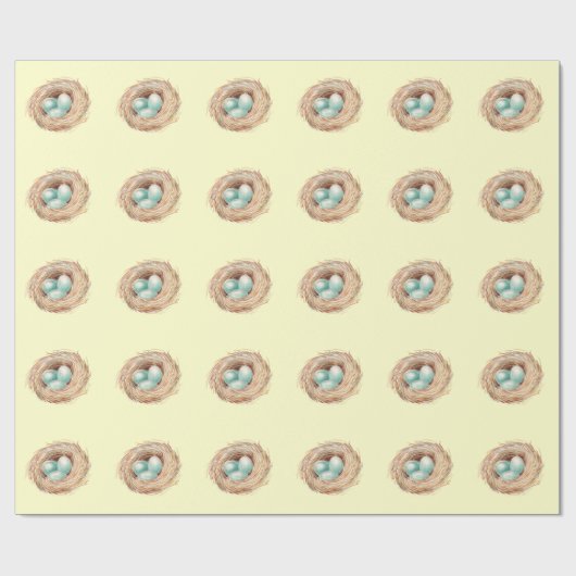 Robins Ei-Nest-Packpapier Geschenkpapier (Flach)