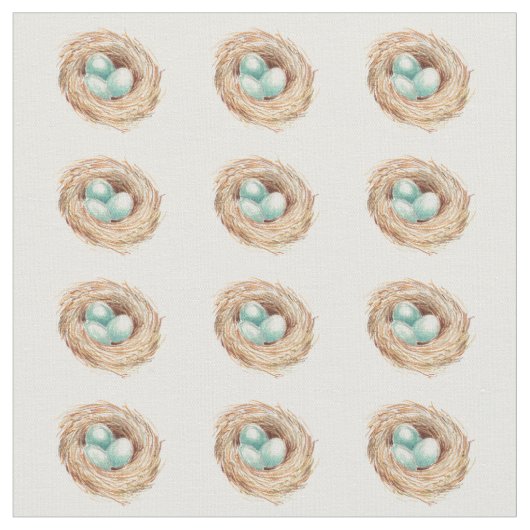 Robins Ei-Nest-Vogel-Gewebe Stoff (Nahaufnahme)