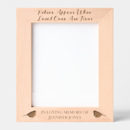 Robins erscheinen, wenn die Geliebten nahe - 8x10  Geätzte Rahmen