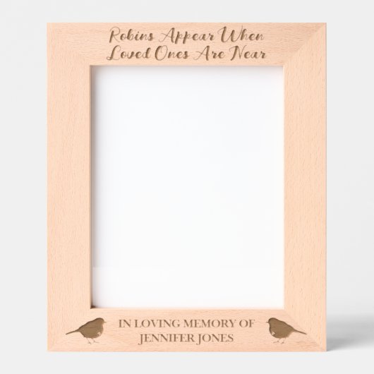 Robins erscheinen, wenn die Geliebten nahe - 8x10 Geätzte Rahmen (Vorderseite)