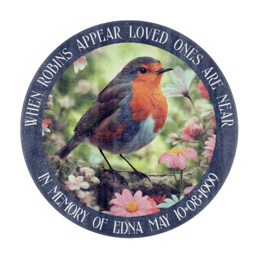 Robins erscheinen, wenn Liebende in der Nähe von b Schneidebrett (Vorderseite)