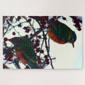 Robins im Winter Puzzle (Horizontal)