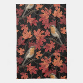 Robins in maple tree geschirrtuch (Vertikal)