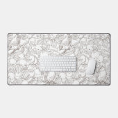 Robins in the apple tree/umber and white schreibtischunterlage (Tastatur & Maus)