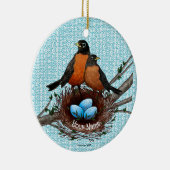 Robins Nest Keramik Ornament (Rechts)