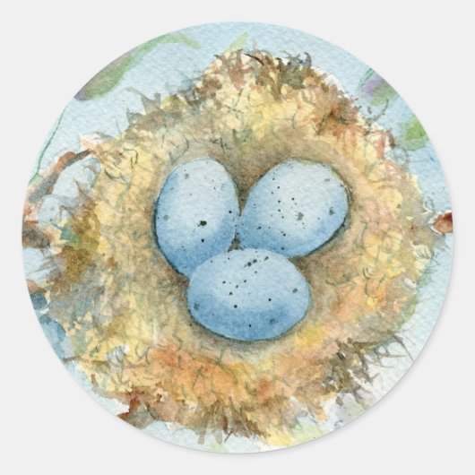"Robin's Nest" Rundaufkleber Runder Aufkleber (Vorderseite)