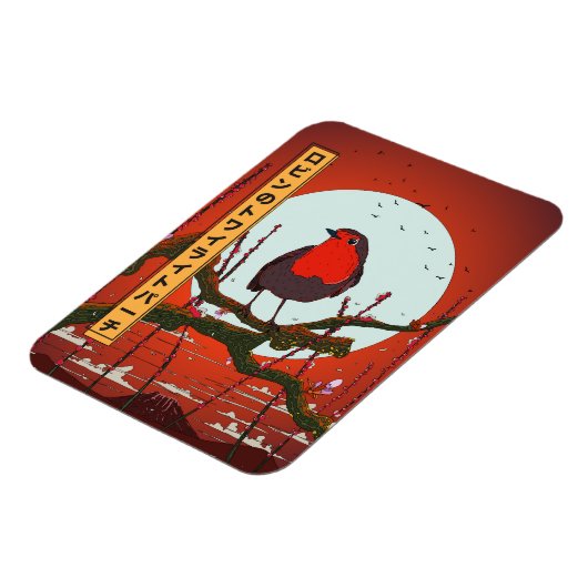 Robin's Twilight Perch Magnet (Linke Seite)