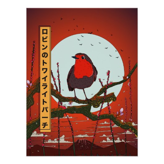 Robin's Twilight Perch Poster (Vorderseite)