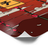 Robin's Twilight Perch Poster (Ecke)