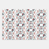 Robins und Christmas Holly koordiniert Geschenkpapier Set (Vorderseite 3)