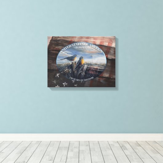 Robins USA Leinwanddruck (Insitu (Holzboden))