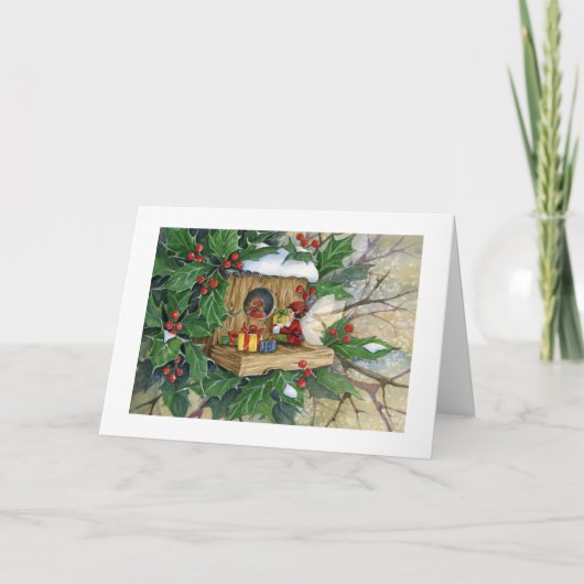 Robins X Mas Feiertagskarte (Vorderseite)