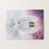 Robinser Collie Angel auf Treppen zum Hundehimmel Puzzle (Horizontal)