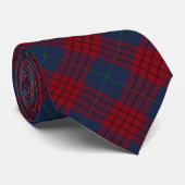Robinson Clan Tartan Navy Blau und Rot Kariert Krawatte (Gerollt)