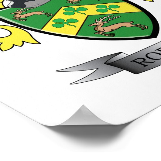Robinson Coat of Arms Poster (Ecke)