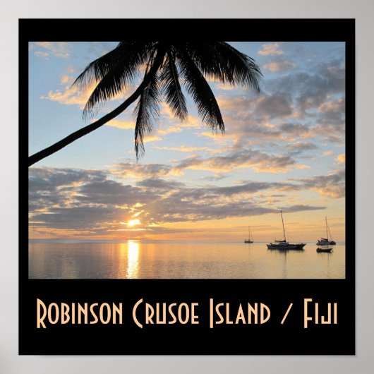Robinson Crusoe Island Sunset Poster (Vorne)