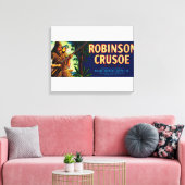 Robinson Crusoe Melon LabelNiland, CA Leinwanddruck (Insitu (Wohnzimmer))