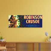 Robinson Crusoe Melon LabelNiland, CA Leinwanddruck (Insitu (Wohnzimmer))