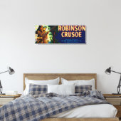 Robinson Crusoe Melon LabelNiland, CA Leinwanddruck (Insitu (Schlafzimmer))