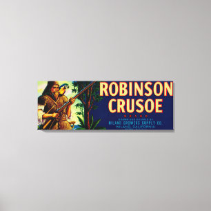Robinson Crusoe Melon LabelNiland, CA Leinwanddruck