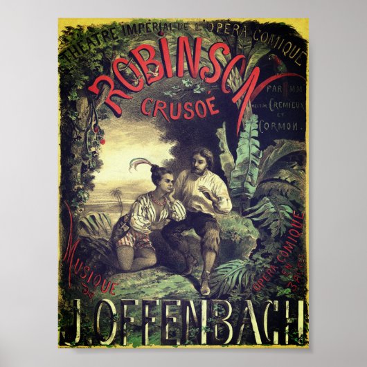 Robinson Crusoé Oper Vintage Poster (Vorne)