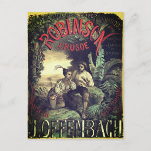 Robinson Crusoé Oper Vintage Poster Postkarte