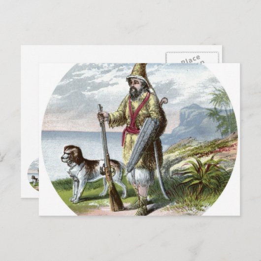 Robinson Crusoe Postkarten (Vorne/Hinten)