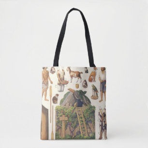 Robinson Crusoe, Vintage viktorianische Papierspie Tasche