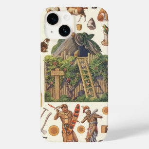 Robinson Crusoe, Vintages Viktorianisches Papierpu Case-Mate iPhone Hülle