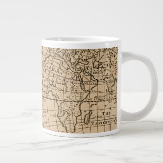 Robinson Crusoe's Map of the World Jumbo-Tasse (Rechts)