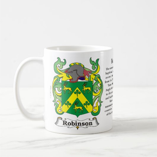 Robinson-Familien-Wappen Tasse (Links)