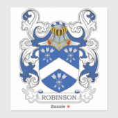 Robinson Familienwappen Aufkleber (Blatt)