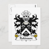 Robinson Familienwappen Postkarte (Vorne/Hinten)
