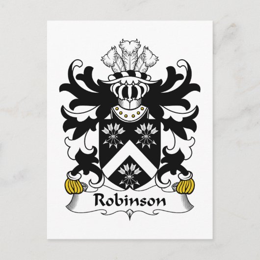 Robinson Familienwappen Postkarte (Vorderseite)