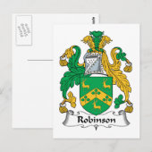 Robinson Familienwappen Postkarte (Vorne/Hinten)