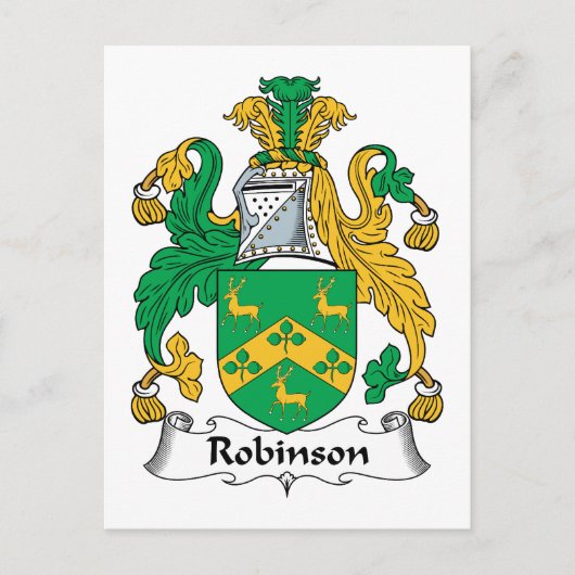 Robinson Familienwappen Postkarte (Vorderseite)