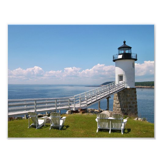 Robinson Point Lighthouse, Isle Au Haut, Maine Fotodruck (Vorne)