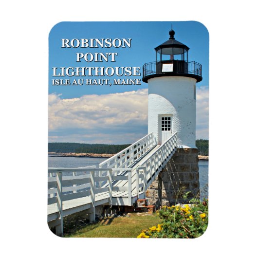 Robinson Point Lighthouse, Isle Au Haut, Maine Magnet (Vertikal)